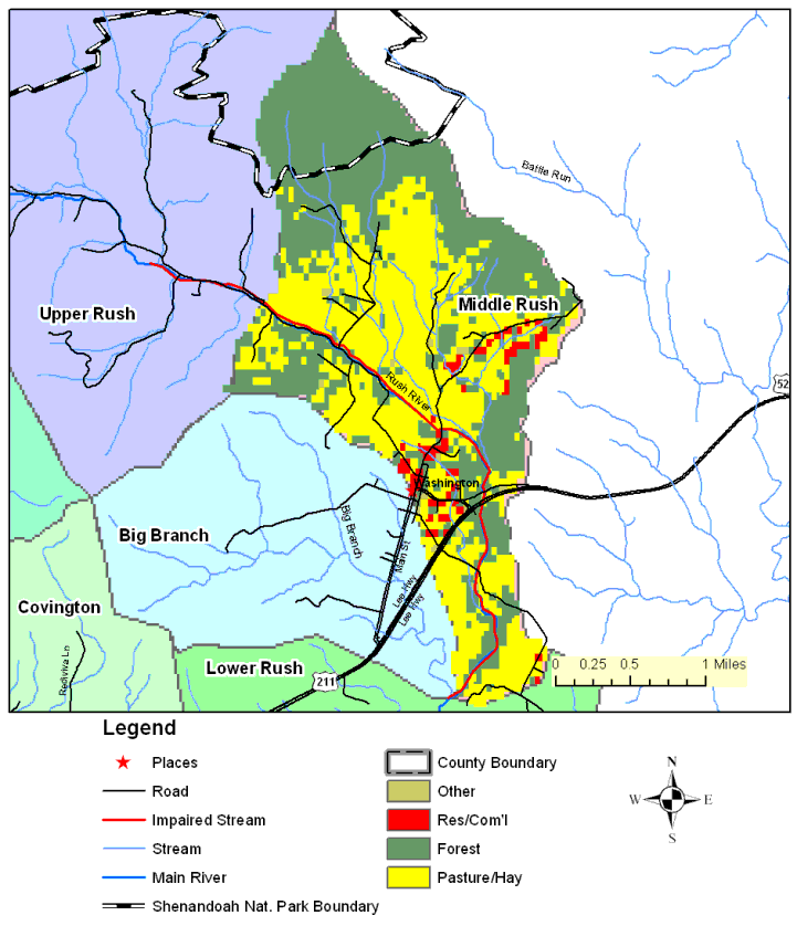 Middle Rush River Subwatershed, Land Cover Map